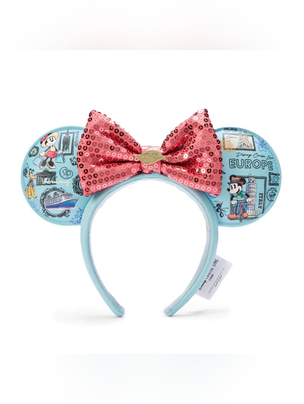 Disney Cruise Line 2025 European Sailings Minnie Mouse Ears Headband - NWT